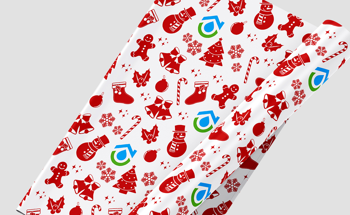 Festive gift wrap